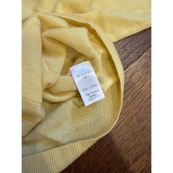 Doen Freya Cashmere Cardigan in Lemon Chiffon - Picture 5 of 11